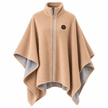 The Cozy Cape™ Heated Waffle-Knit Shawl