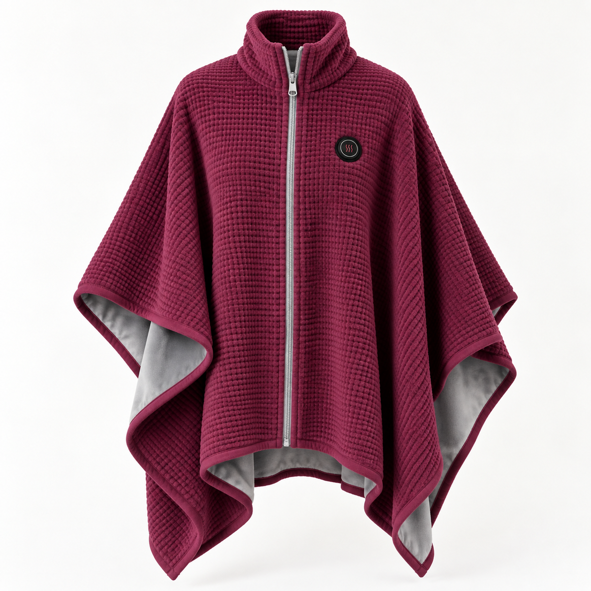 The Cozy Cape™ Heated Waffle-Knit Shawl
